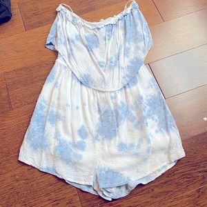 Blue Blush Tie Dye Romper